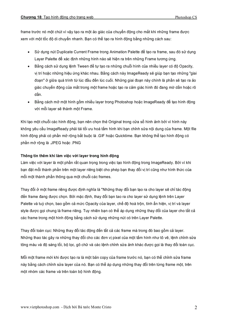 image for page Tạo hình động cho trang web