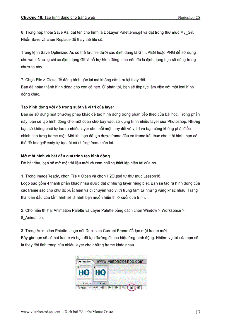 image for page Tạo hình động cho trang web