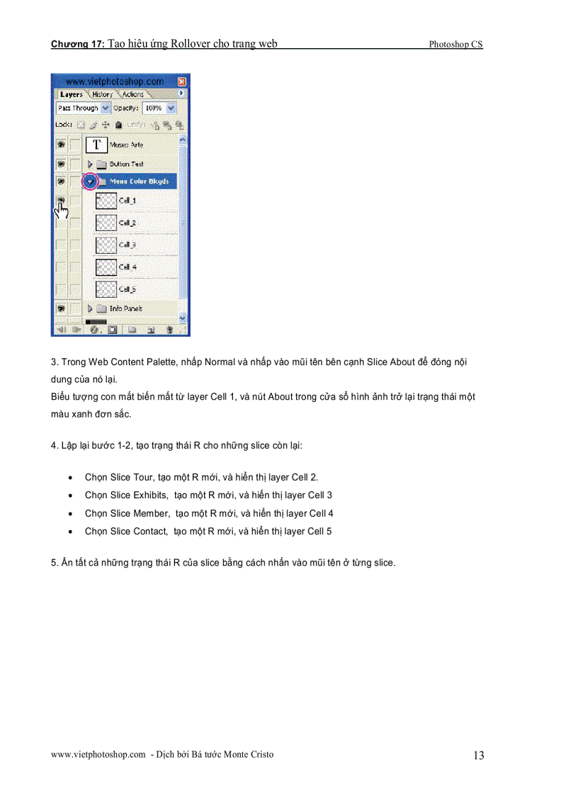 image for page Tạo hiệu ứng Rollover cho trang web