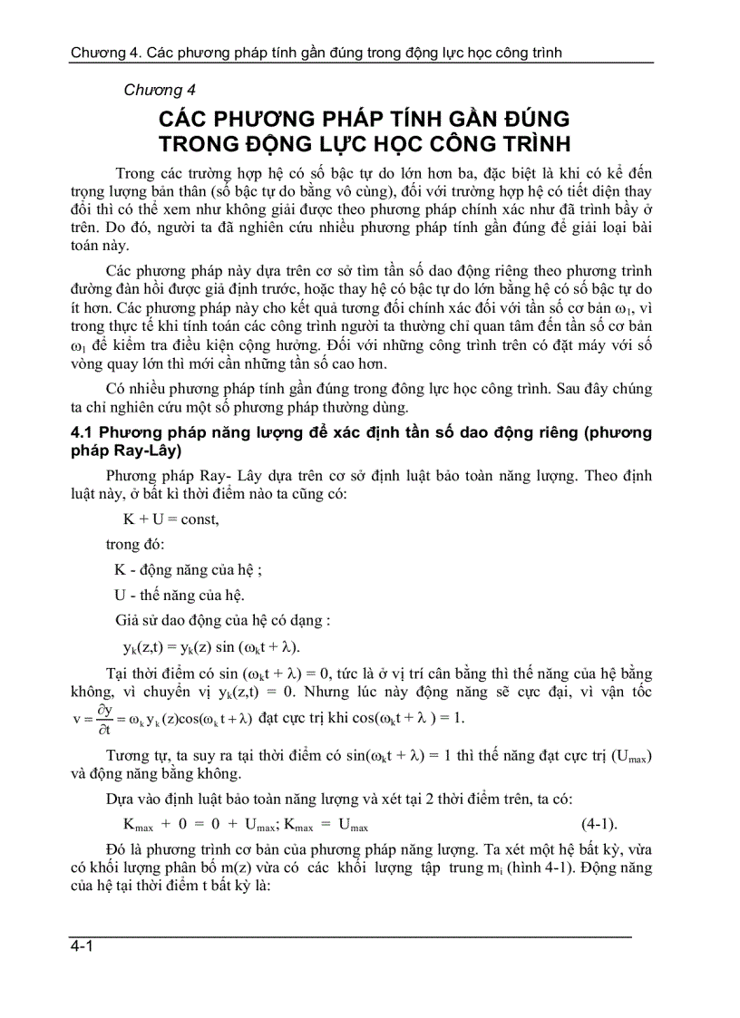 image for page Các phương pháp tính gần đúng trong động lực học công trình