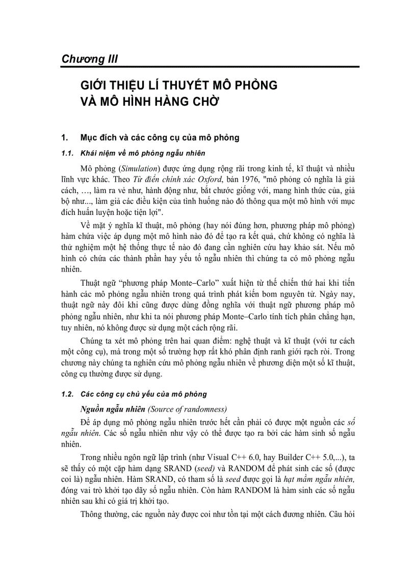 image for page Giới thiệu lý thuyết mô phỏng và mô hình hàng chờ