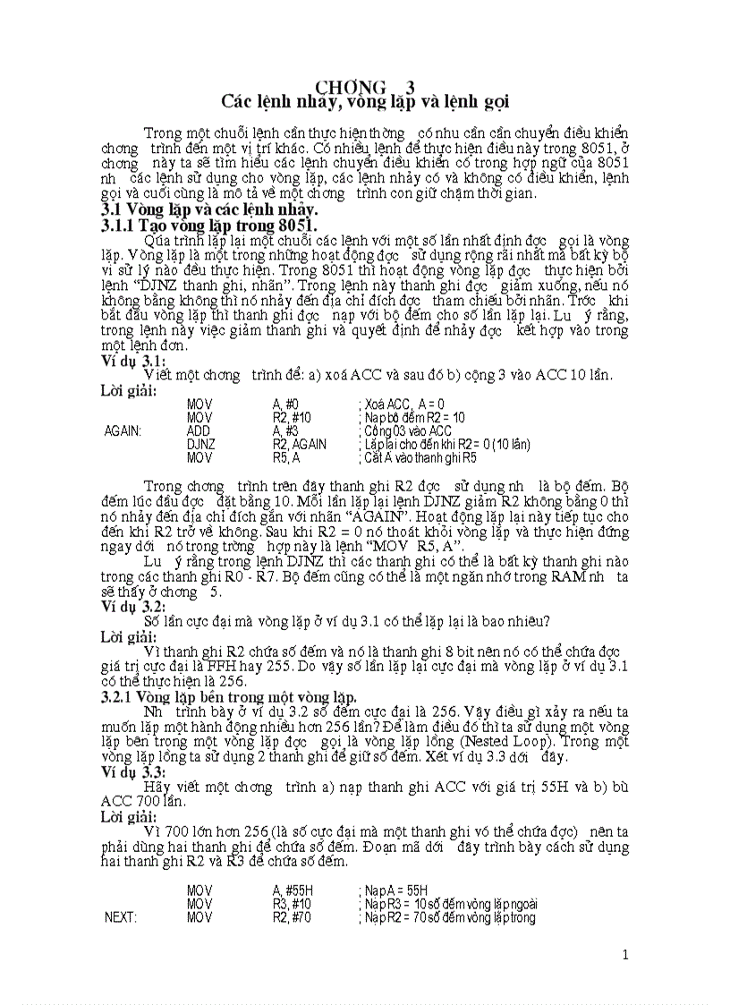 image for page Các lệnh nhảy vòng lặp và lệnh gọi