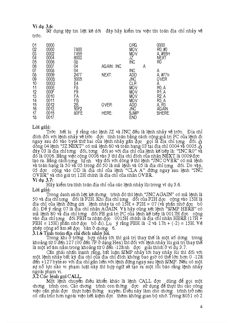 image for page Các lệnh nhảy vòng lặp và lệnh gọi