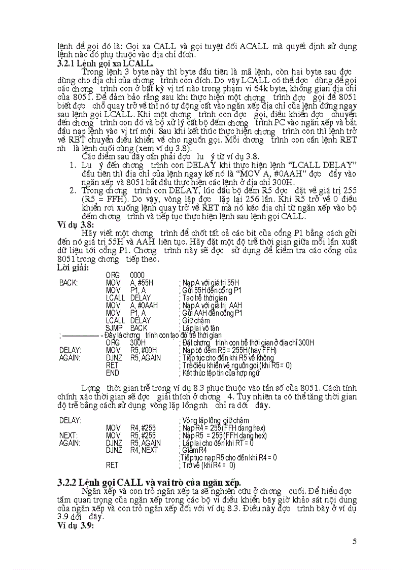 image for page Các lệnh nhảy vòng lặp và lệnh gọi