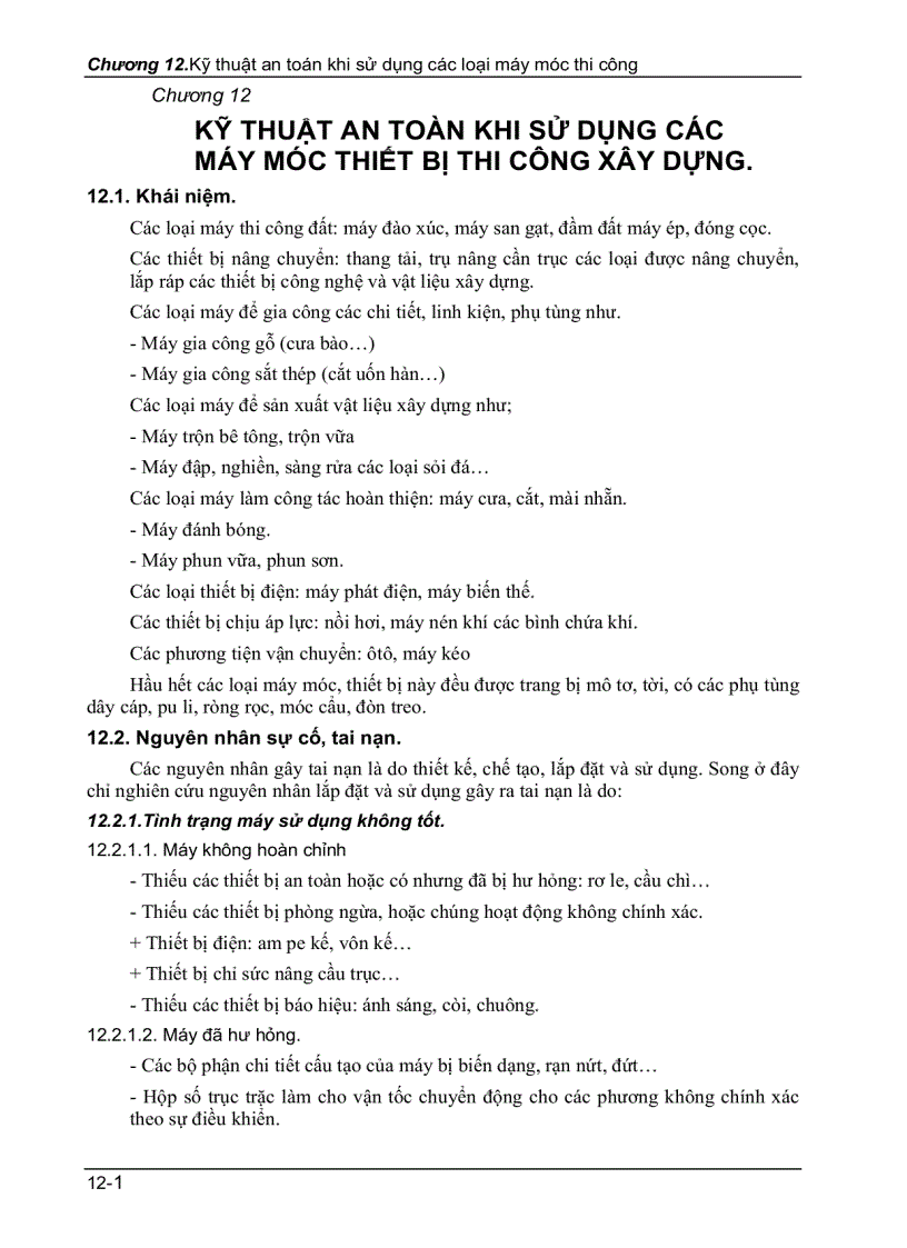 image for page Kỹ thuật an toàn khi sử dụng các máy móc thiết bị thi công xây dựng