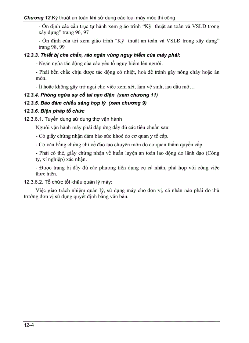 image for page Kỹ thuật an toàn khi sử dụng các máy móc thiết bị thi công xây dựng