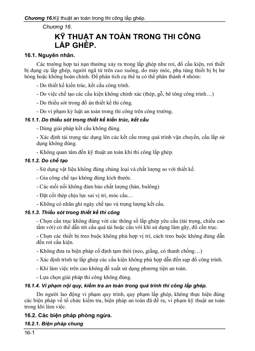 image for page Kỹ thuật an toàn trong thi công lắp ghép