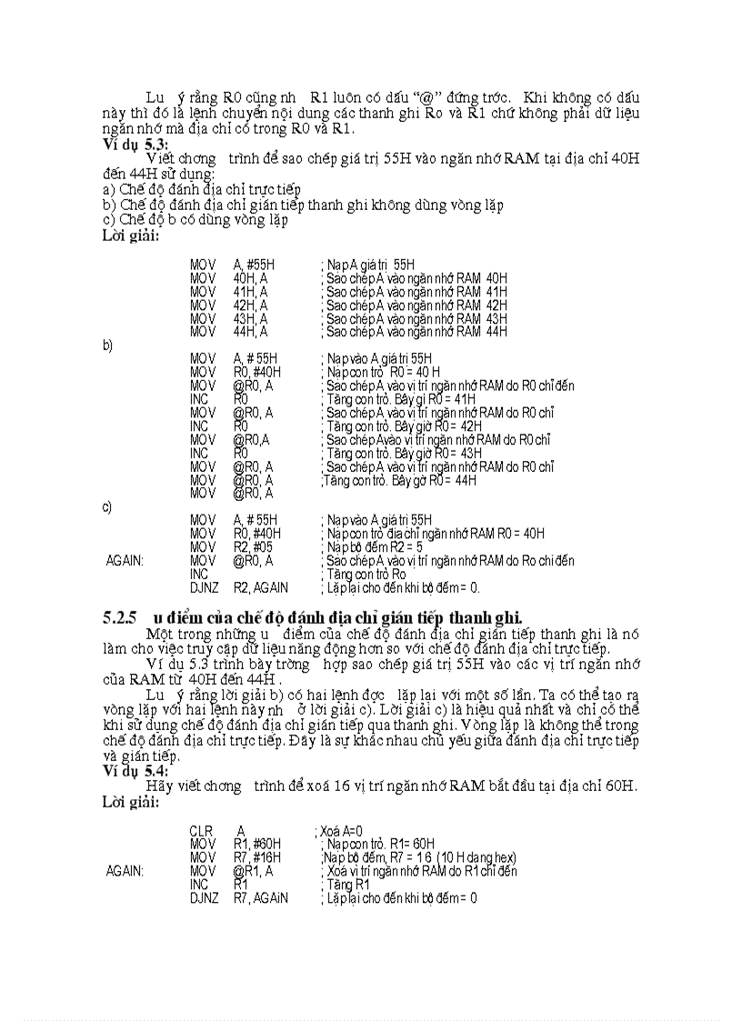 image for page Các chế độ đánh địa chỉ của 8051