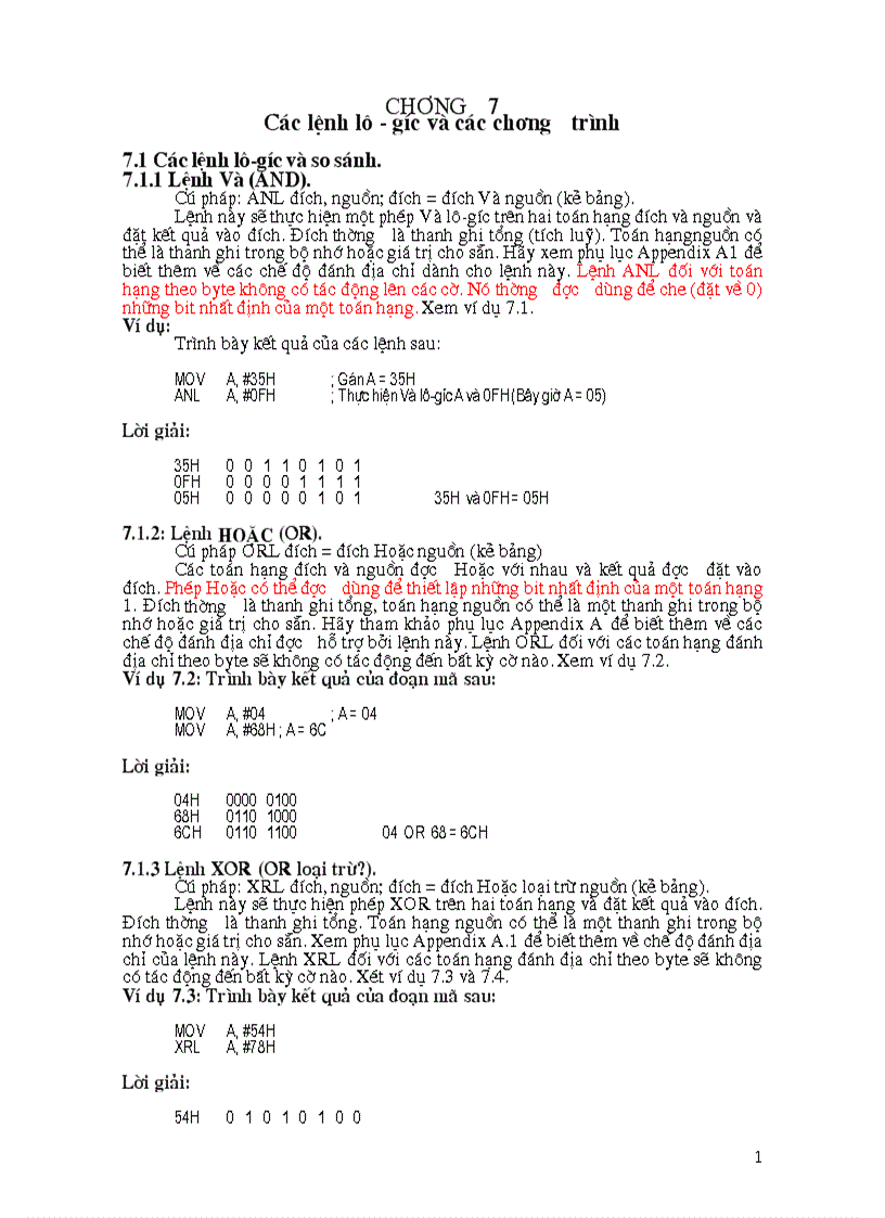 image for page Các lệnh lô gíc và các chương trình