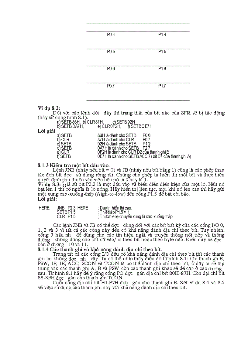 image for page Các lệnh một bít và lập trình