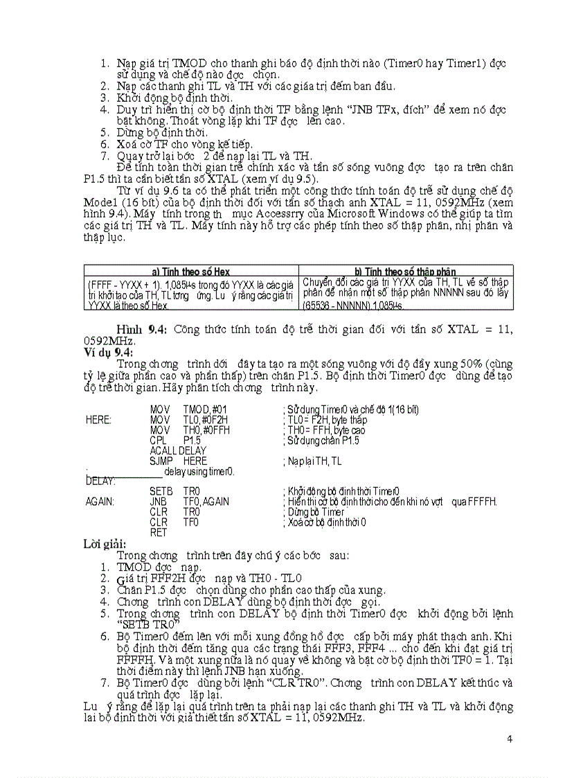 image for page Lập trình cho bộ đếm bộ định thời trong 8051