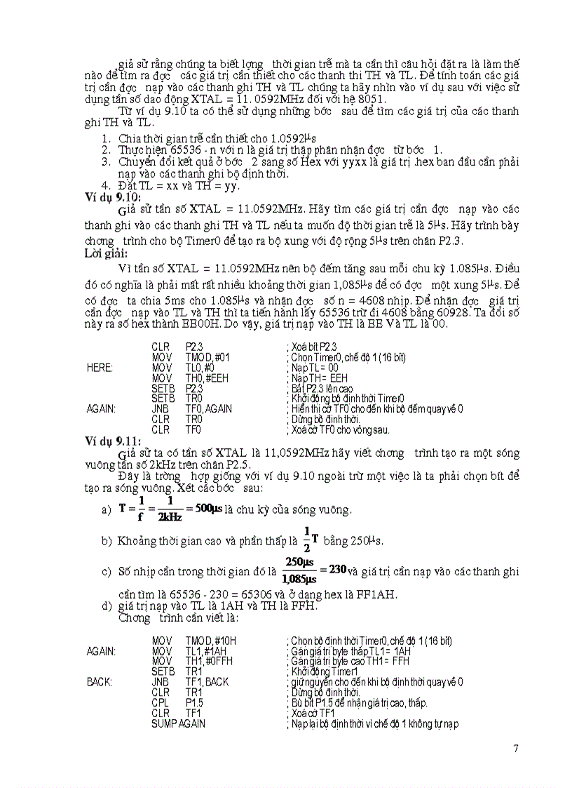 image for page Lập trình cho bộ đếm bộ định thời trong 8051