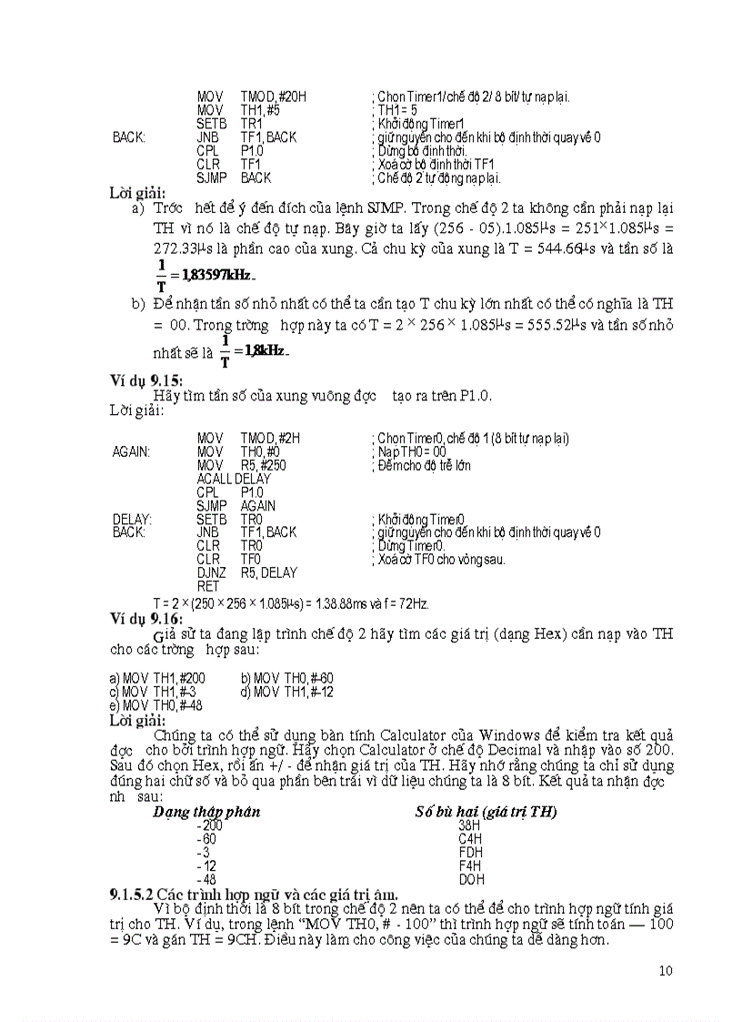 image for page Lập trình cho bộ đếm bộ định thời trong 8051