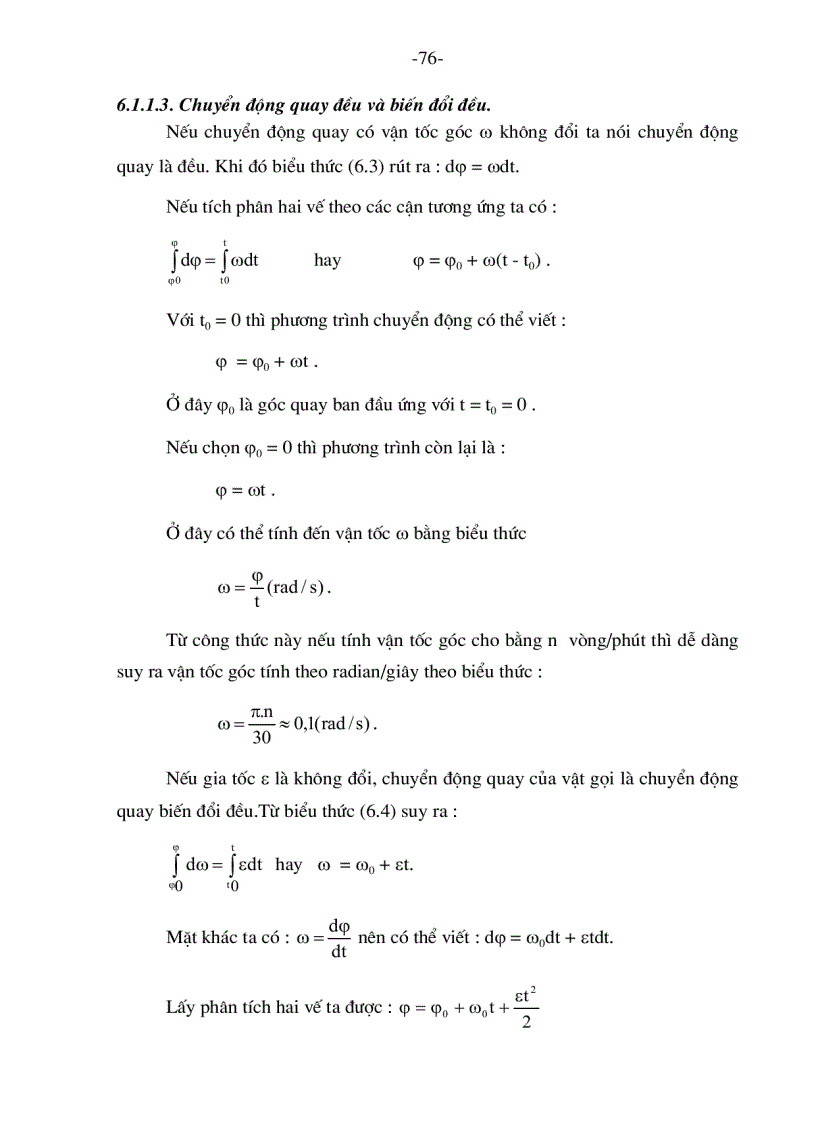 image for page Chuyển động tịnh tiến và chuyển động quay quanh một trục cố định của vật rắn