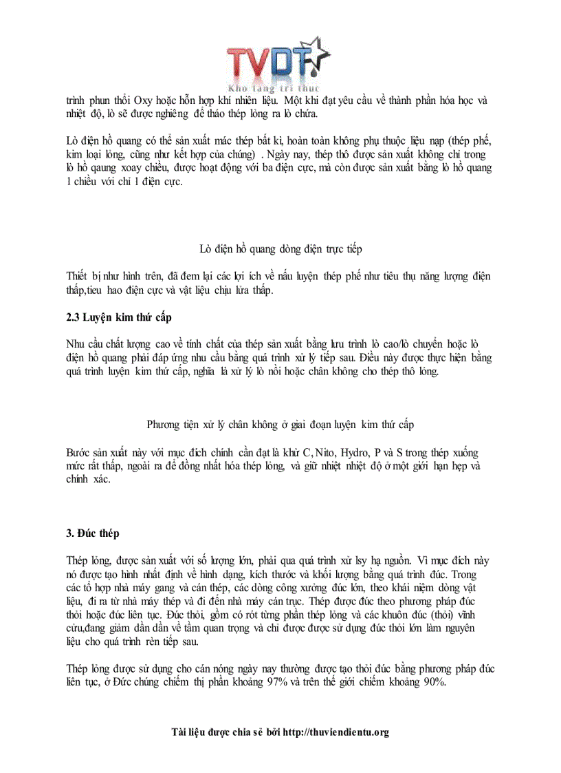 image for page Quy trình sản xuất thép