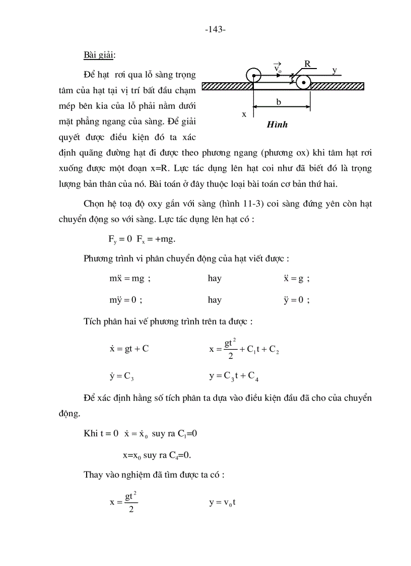 image for page Các định luật của niu tơn và phương trình vi phân chuyển động