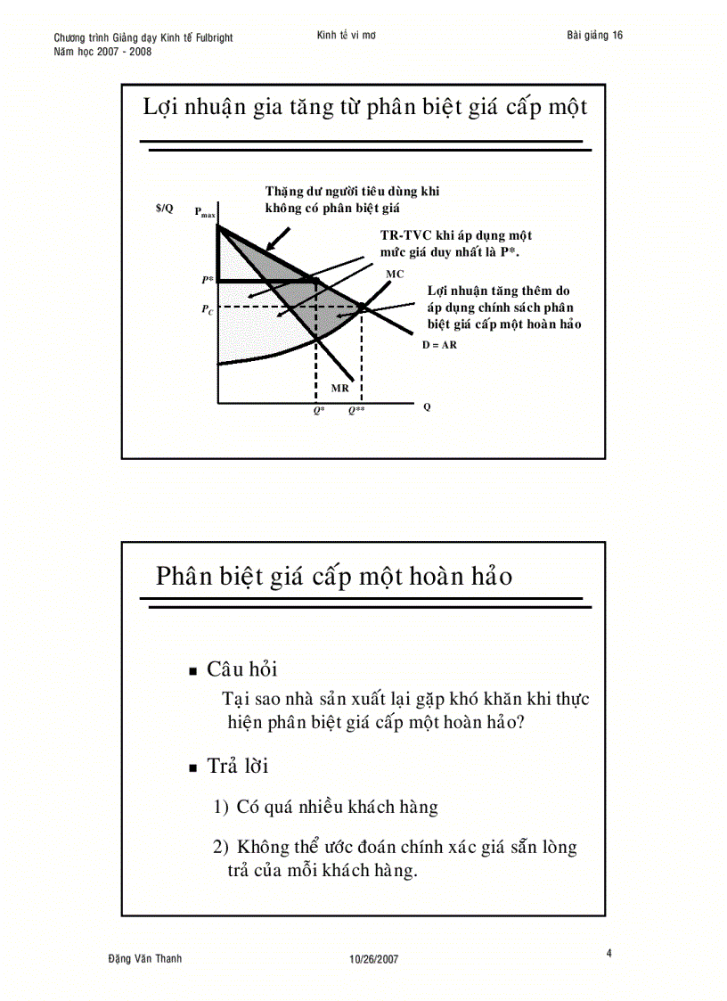 image for page Định giá trong điều kiện có sức mạnh thị trường