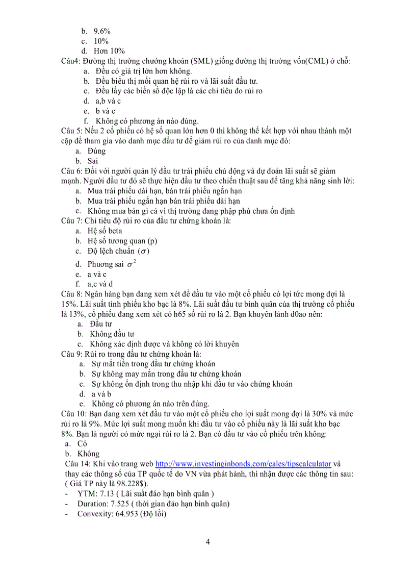 image for page Ôn lý thuyết phân tích đầu tư chứng khoán