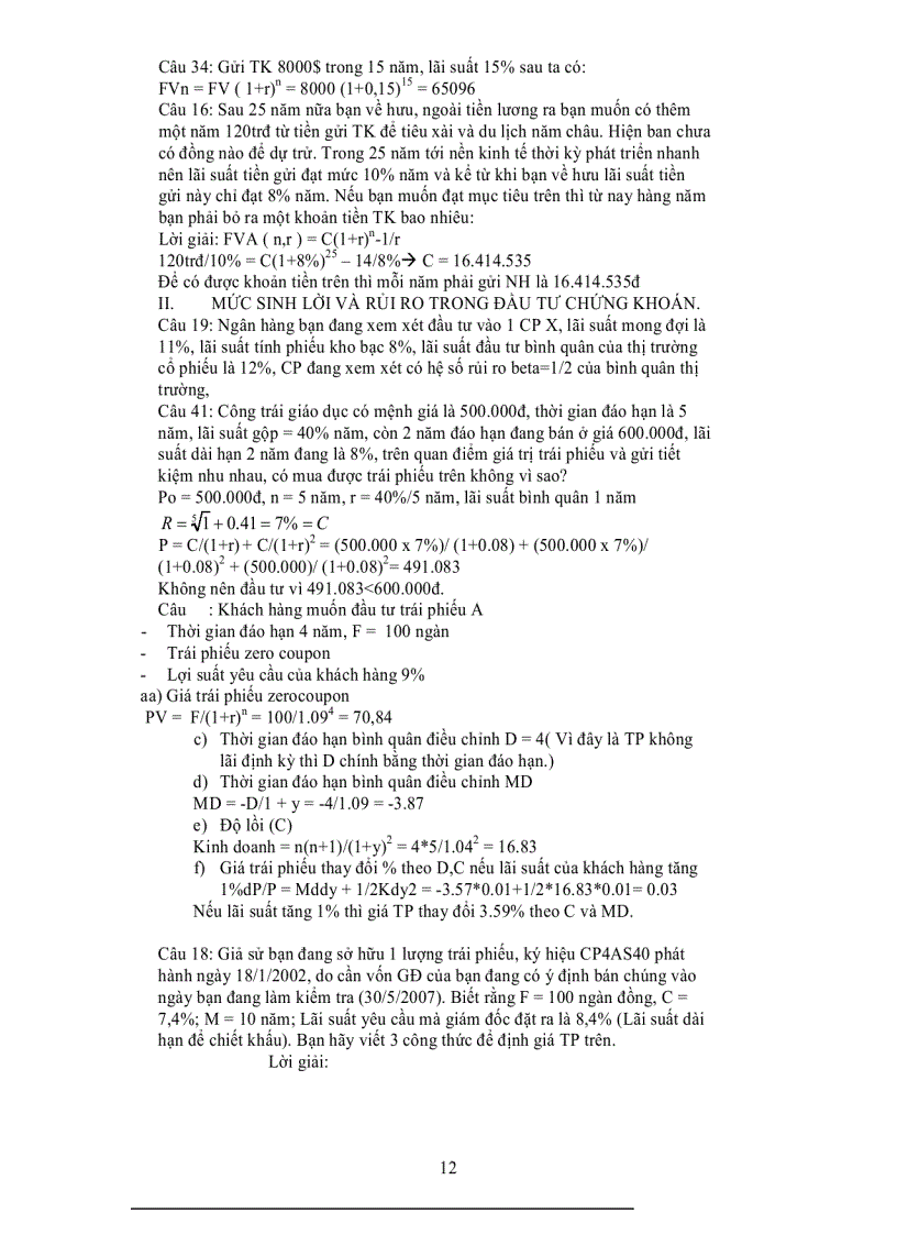 image for page Ôn lý thuyết phân tích đầu tư chứng khoán