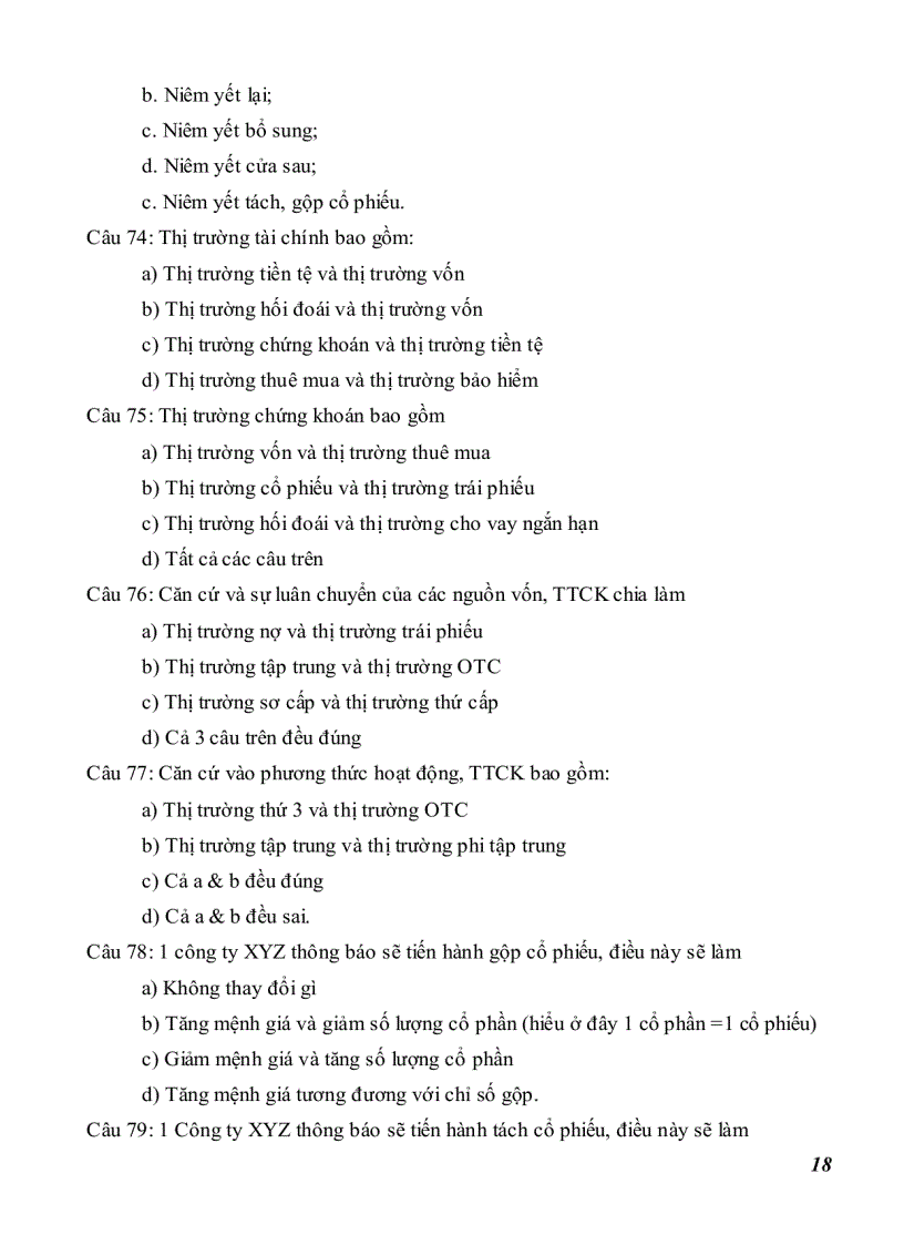 image for page Câu hỏi phần cơ bản về chứng khoán và thị trường chứng khoán