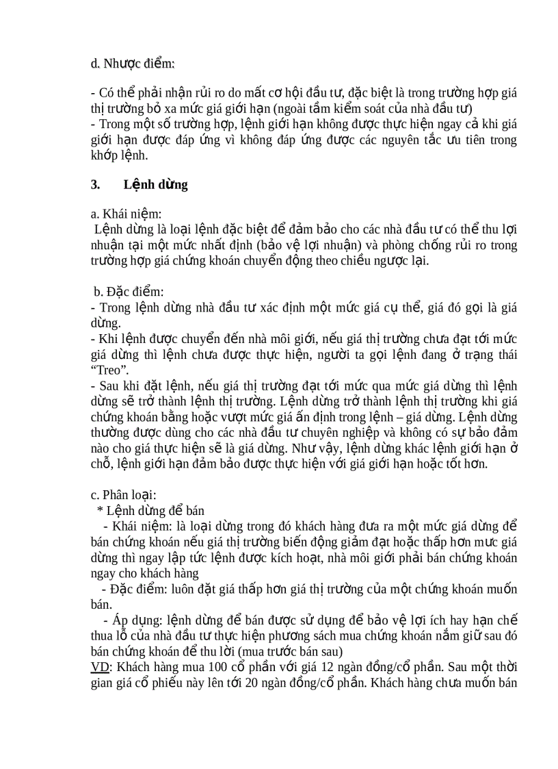 image for page Trình bày và ví dụ về các lệnh trong giao dịch và kinh doanh chứng khoán