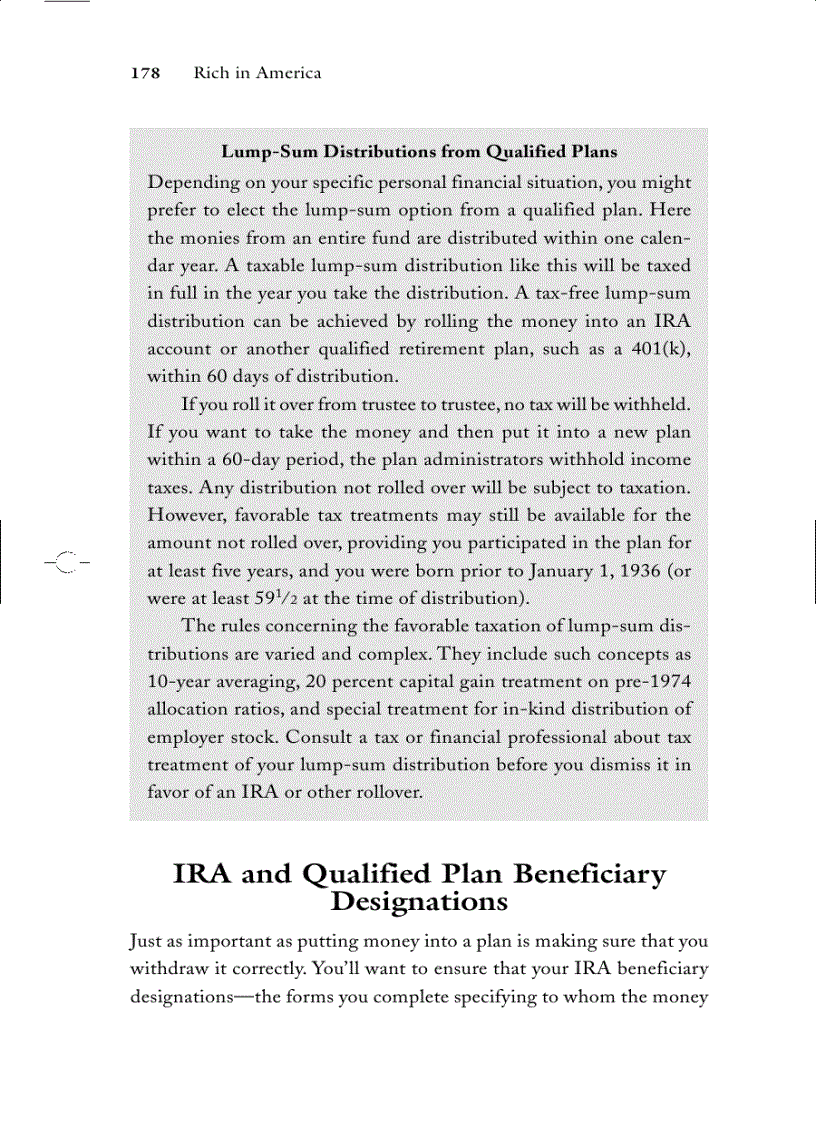 image for page Rich in america secrets to creating and preserving wealth