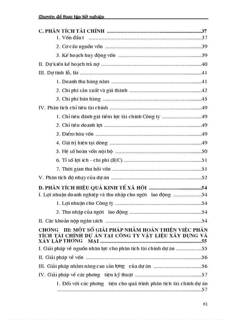 image for page Phân tích dự án đầu tư xây dựng tổ hợp sản xuất bê tông thương phẩm và bê tông đúc sẵn của Công ty vật liệu xây dựng và xây lắp thương mại Bộ thương mại