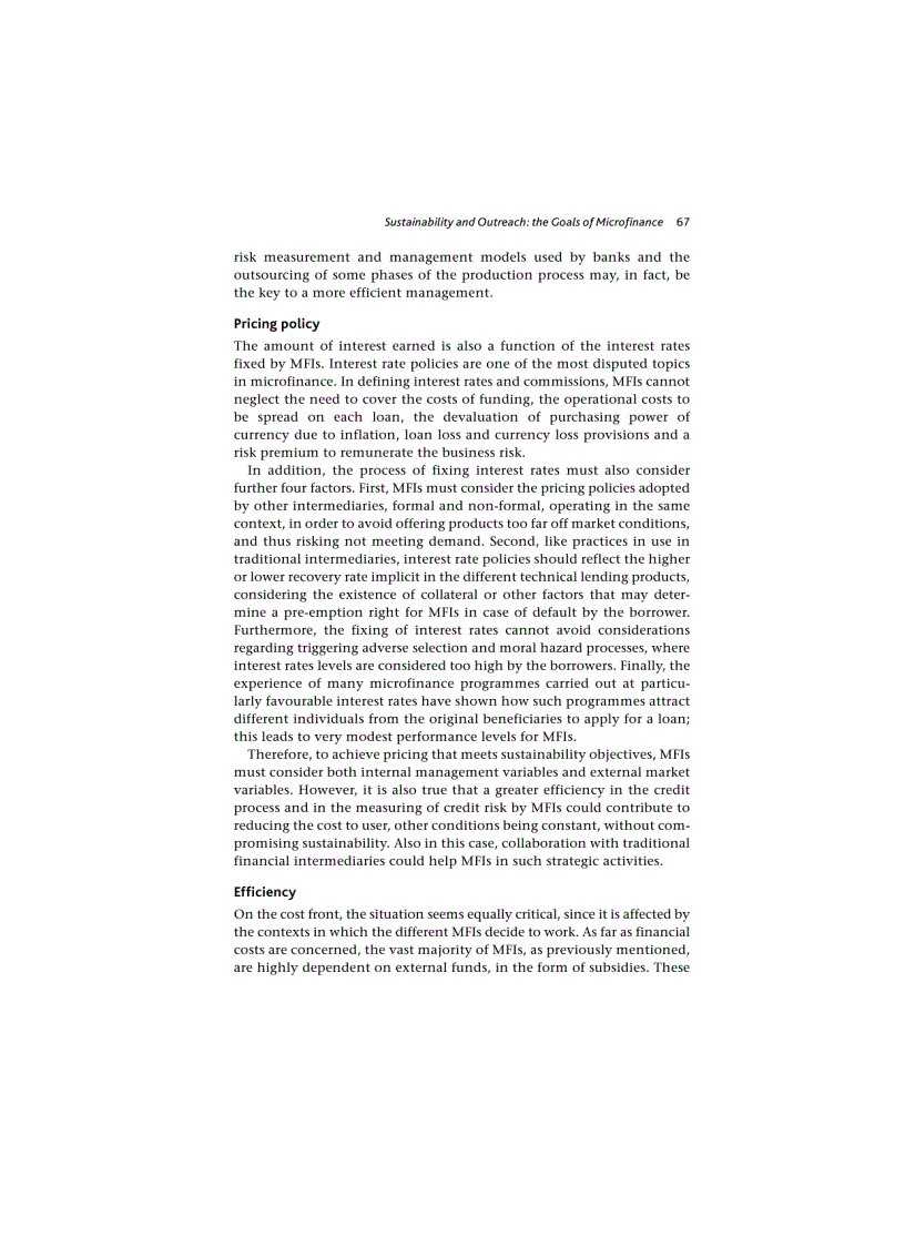 image for page Sustainability and Outreach the Goals of Microfinance