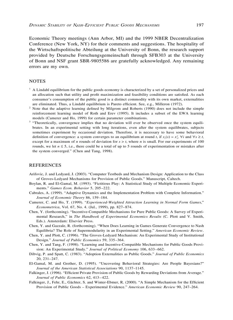 image for page Dynamic stability of nash efficient public goods mechanisms