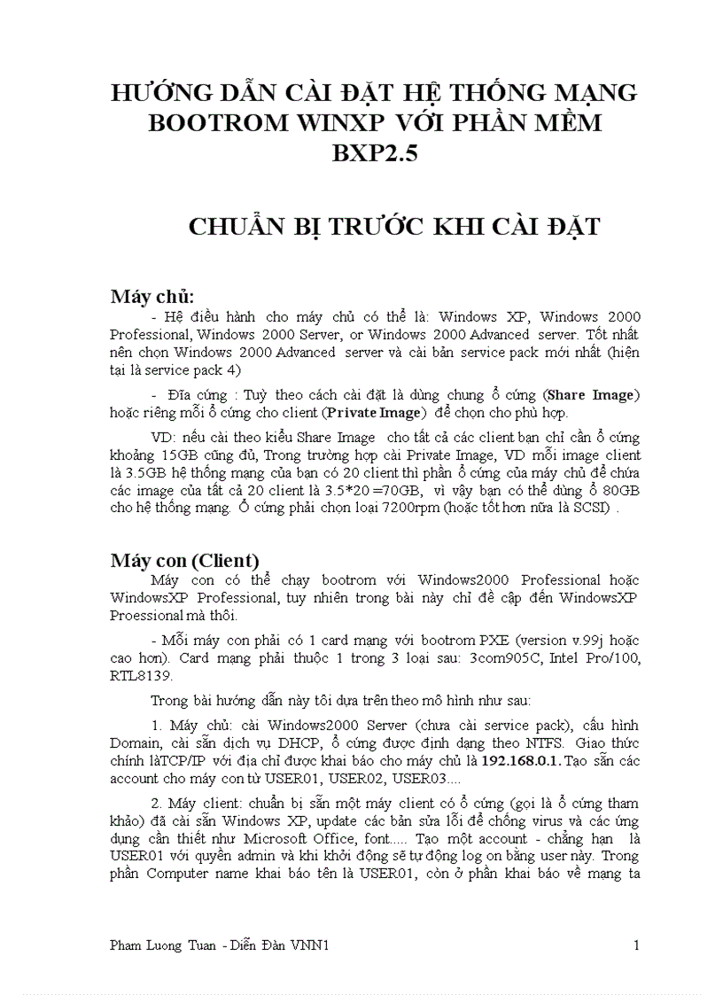 image for page Hướng dẫn cài đặt hệ thống mạng bootrom winxp với phần mềm bxp2 5