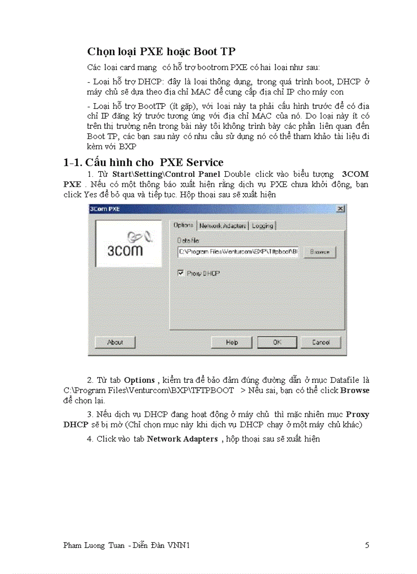 image for page Hướng dẫn cài đặt hệ thống mạng bootrom winxp với phần mềm bxp2 5