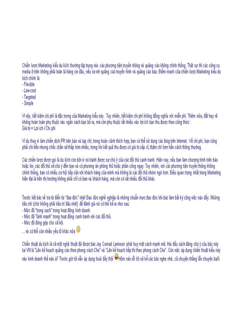 image for page Chiến lược Marketing kiểu du kích