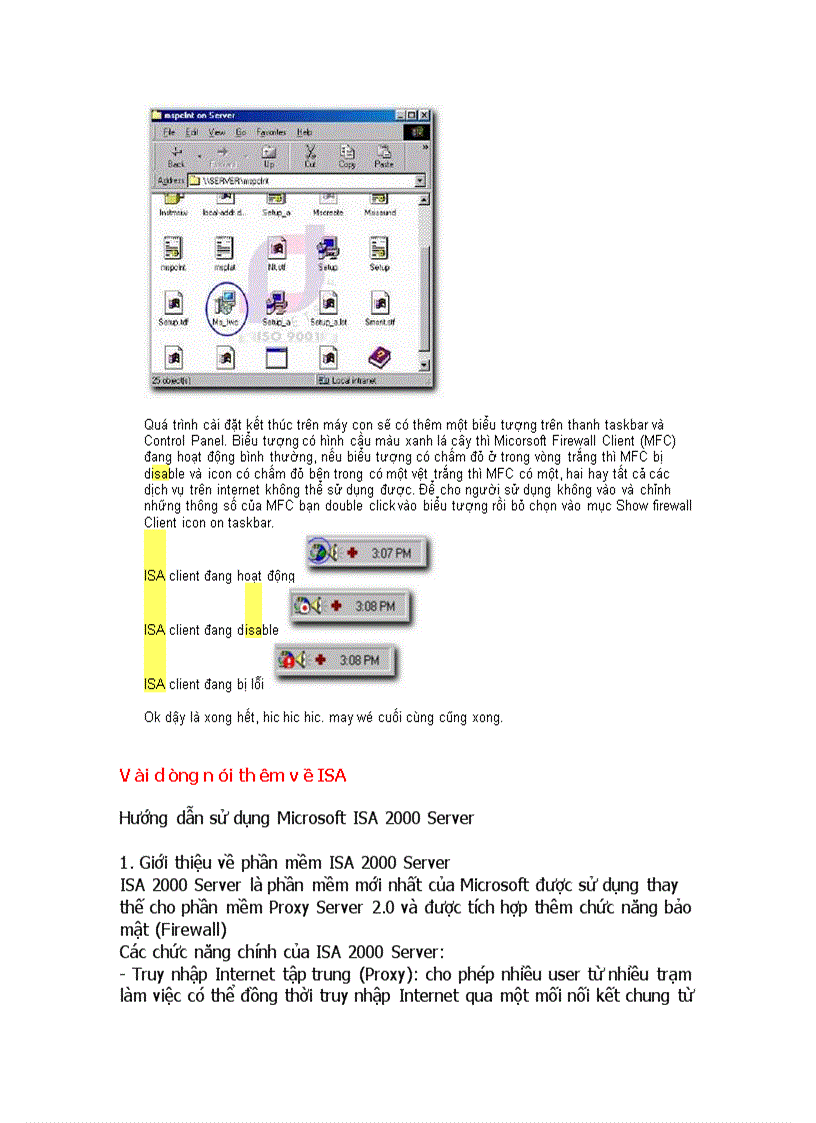 image for page Share internet với Microsoft Internet Security and Acceleration Sever ISA Server