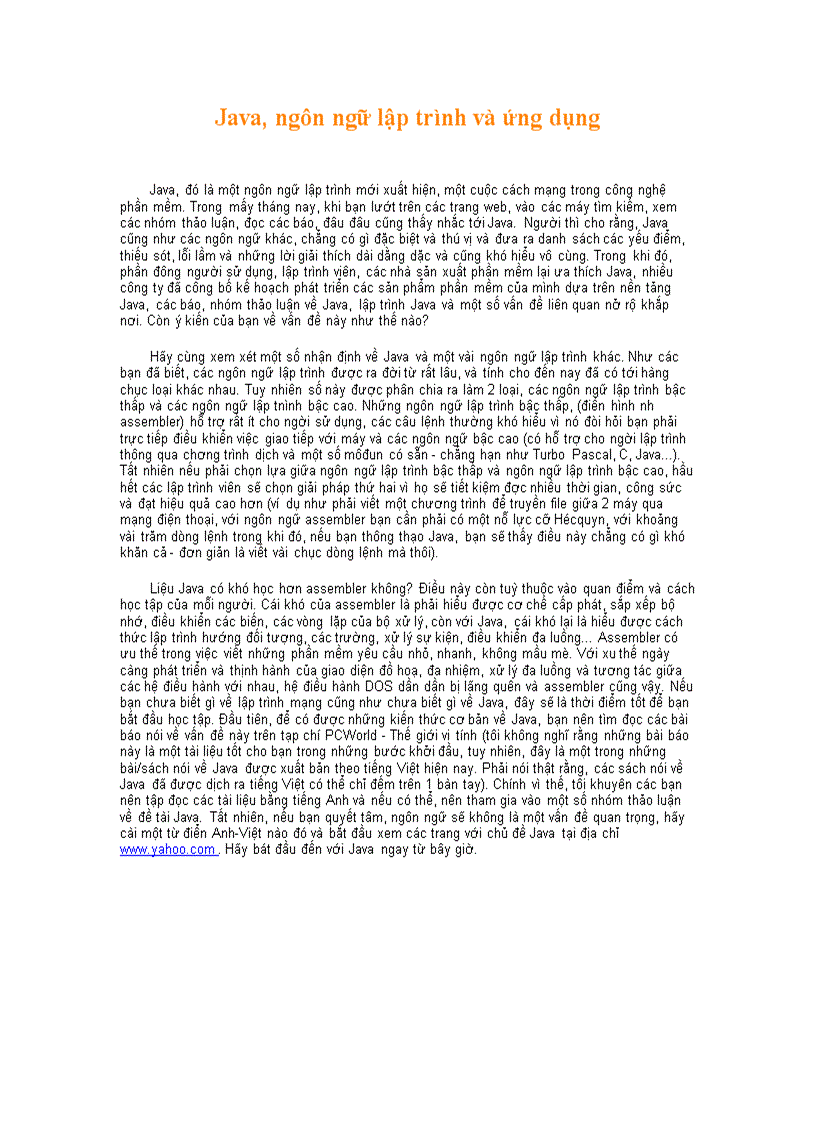 image for page Lập trình JAVA là gì