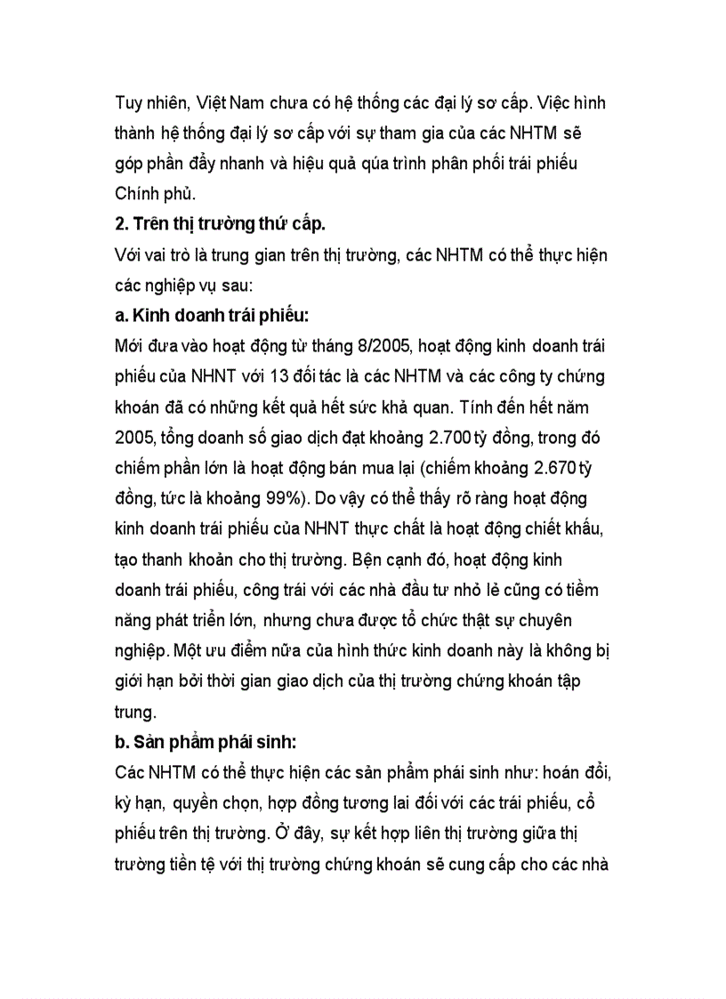 image for page Vai trò của ngân hàng thương mại trong việc tham gia phát triển thị trường chứng khoán