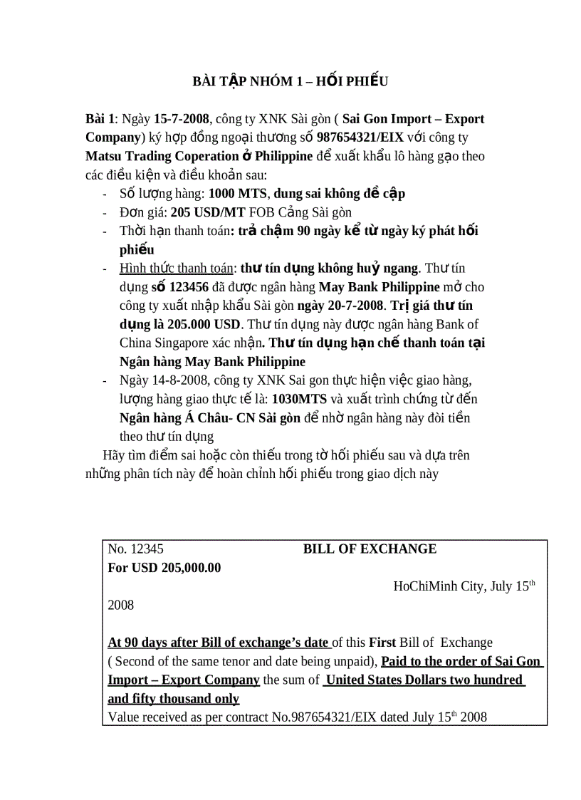 image for page BT Hối phiếu