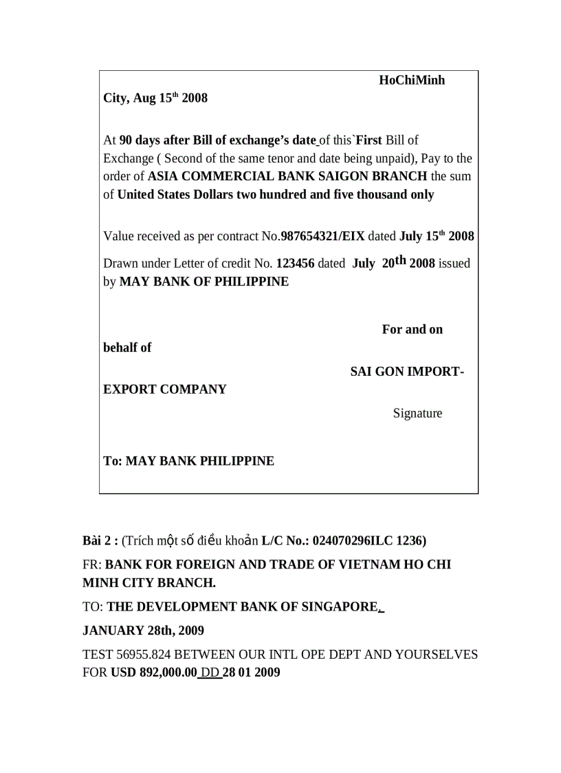 image for page BT Hối phiếu