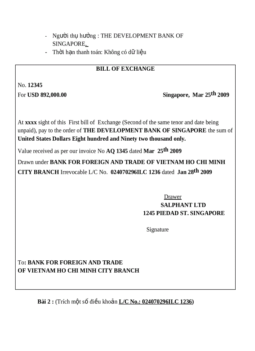 image for page BT Hối phiếu