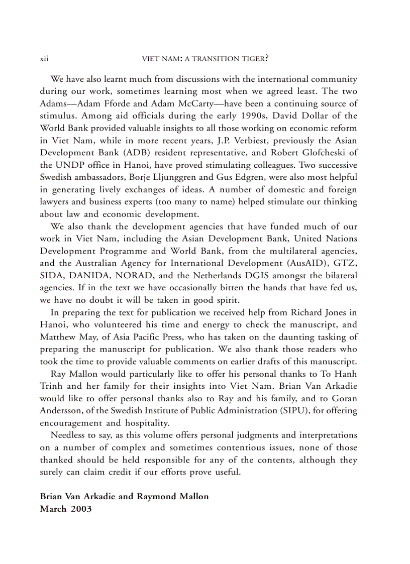 image for page VIET NAM a transition tiger