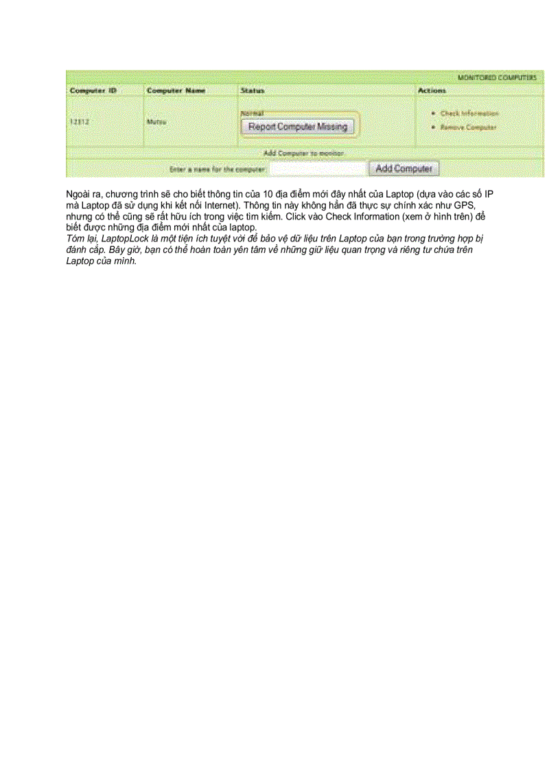 image for page Bảo vệ dữ liêu khi bị mất Laptop Laptop