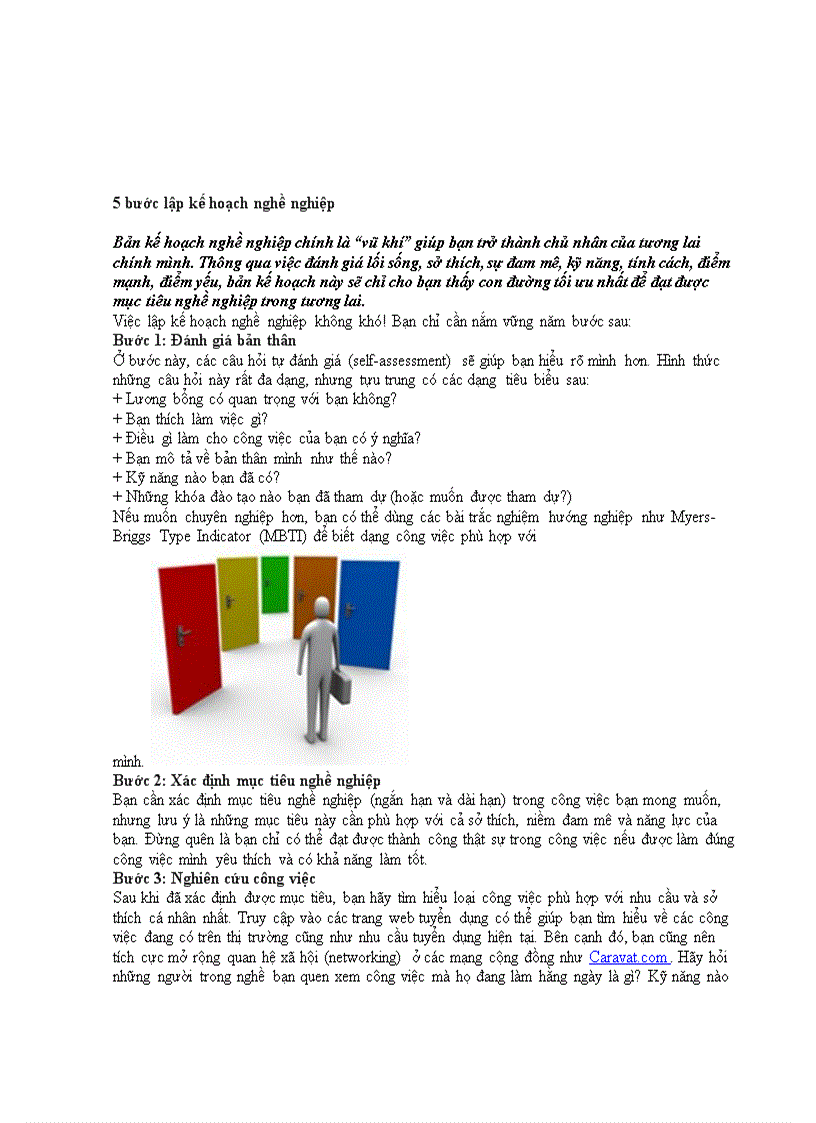 image for page 5 bước lập kế hoạch nghề nghiệp