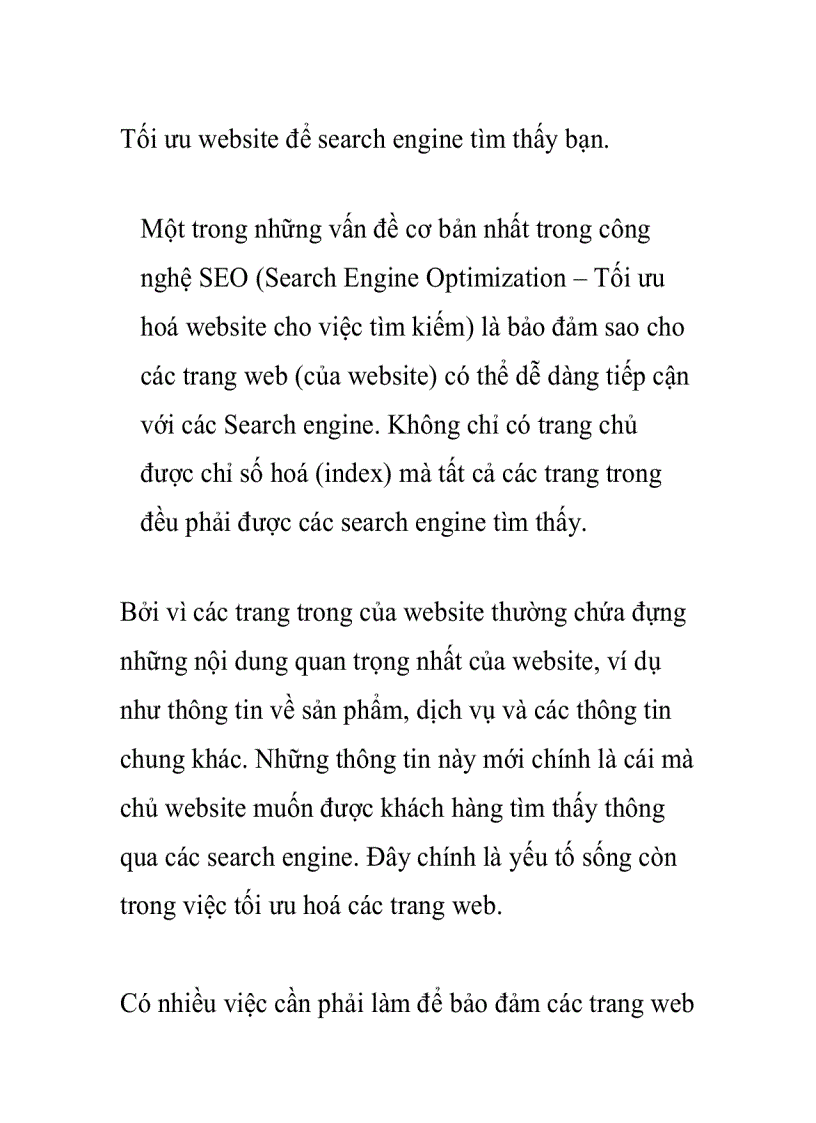 image for page Tối ưu website để search engine tìm thấy bạn