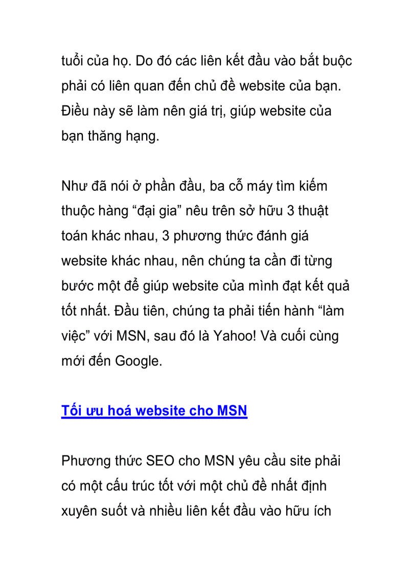 image for page Tối ưu hóa website cho 3 đại gia Google Yahoo MSN