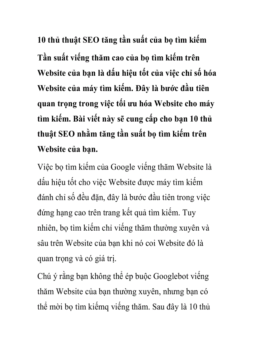 image for page 10 thủ thuật SEO tăng tần suất của bọ tìm kiếm