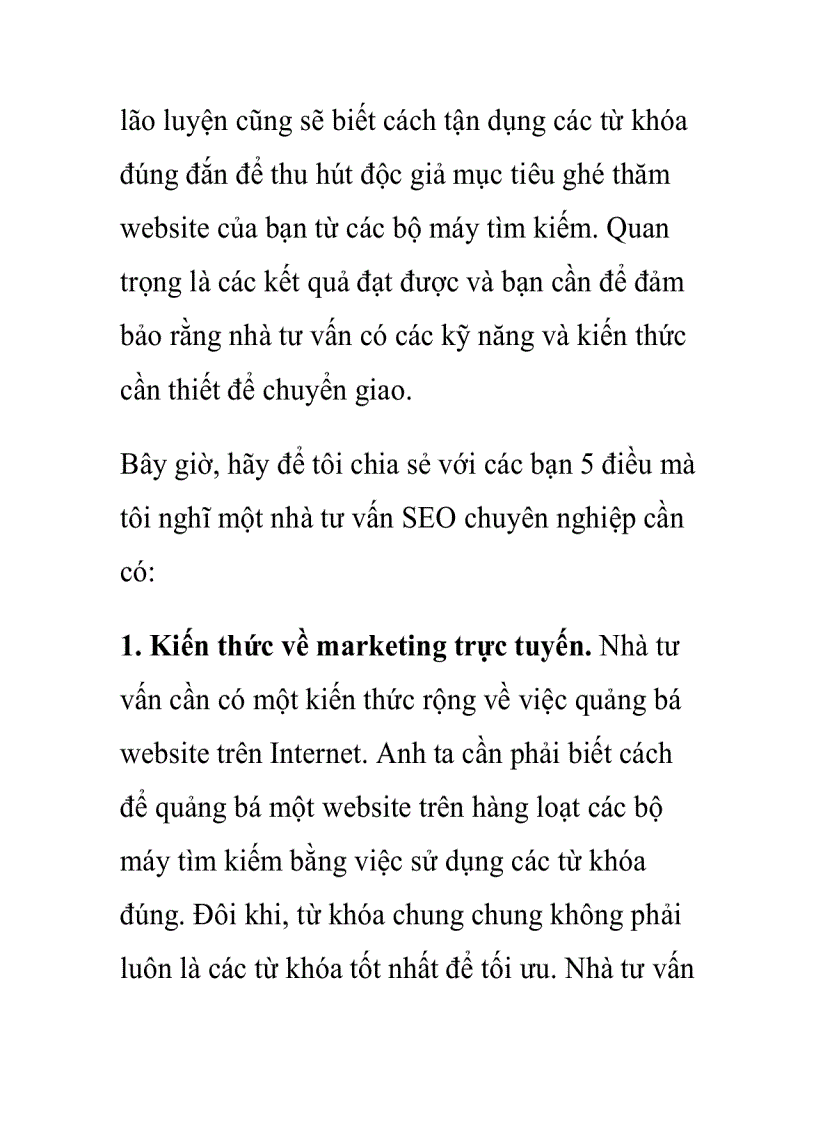 image for page 5 kỹ năng mà một nhà tư vấn về tối ưu hóa cho công cụ tìm kiếm cần phải có