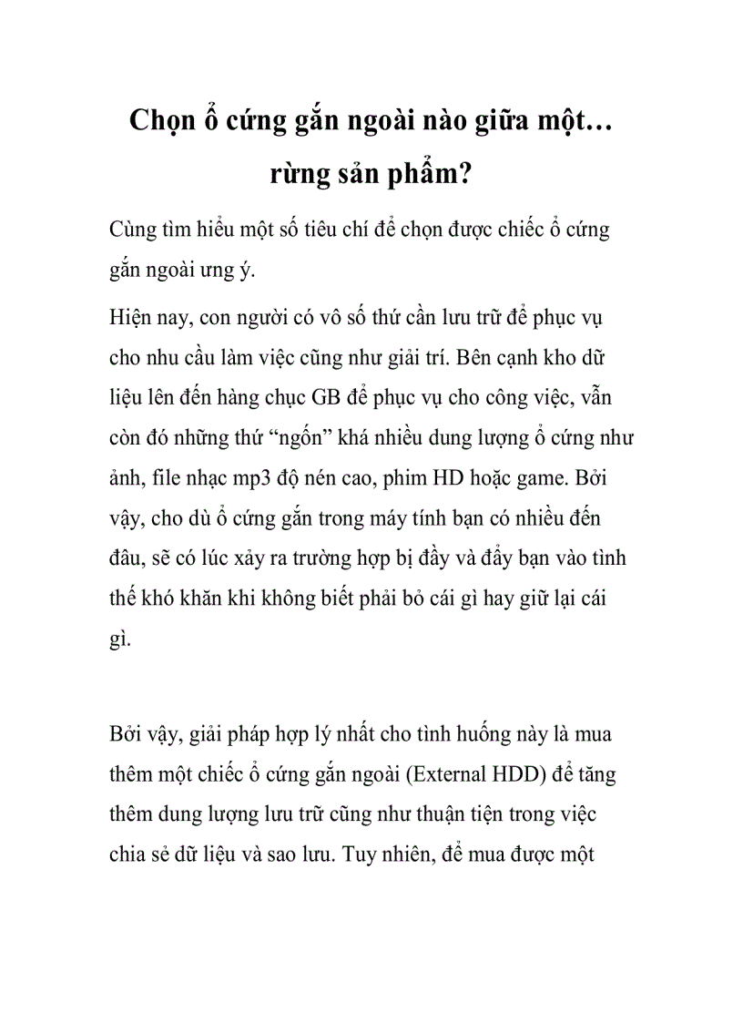 image for page Chọn ổ cứng gắn ngoài nào giữa một rừng sản phẩm