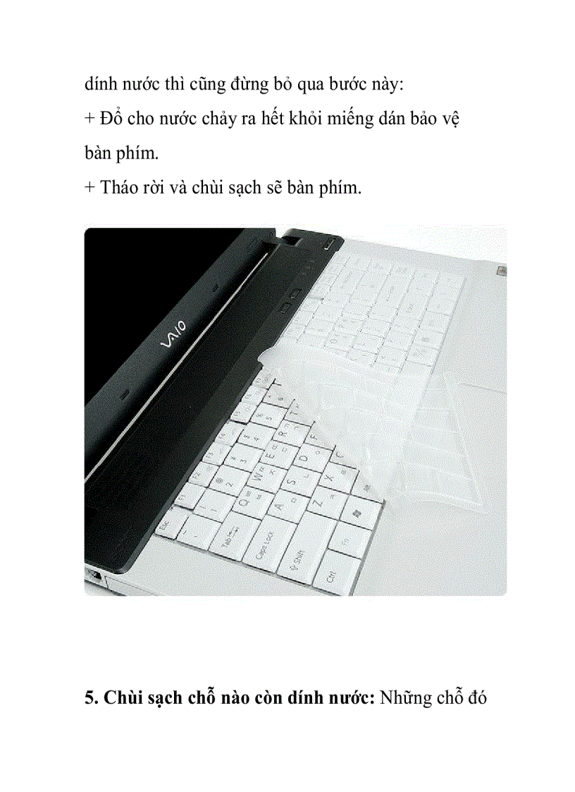 image for page Xử lý laptop khi bị dính nước