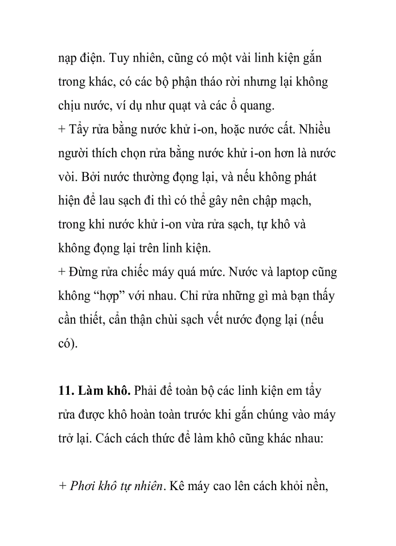 image for page Xử lý laptop khi bị dính nước