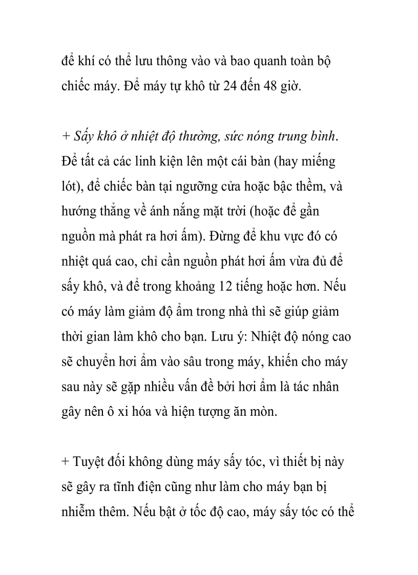 image for page Xử lý laptop khi bị dính nước