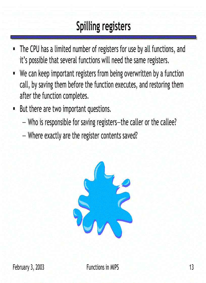 image for page Functions in MIPS